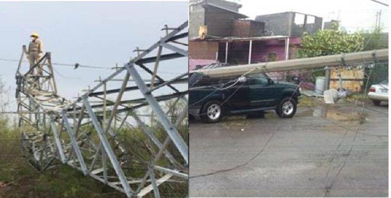 Reparaciones por daños a CFE por mal clima