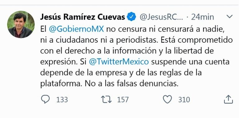 Gobierno no censura