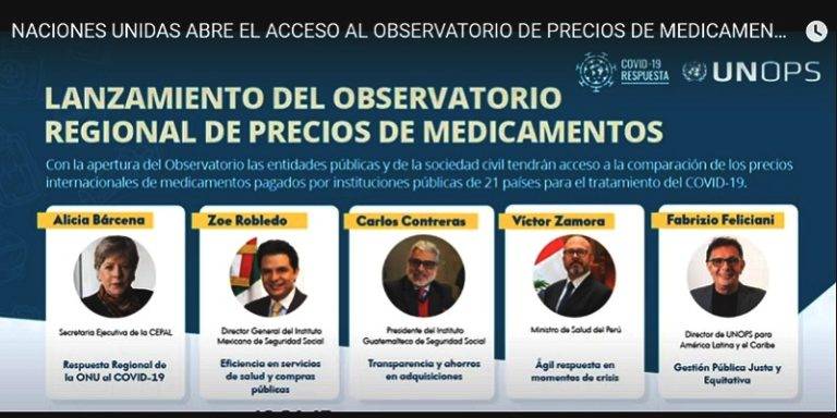ONU, mejores compras de medicamentos en AL