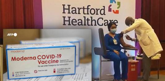Administra EU las primeras vacunas covid-19 de Moderna a personal de salud