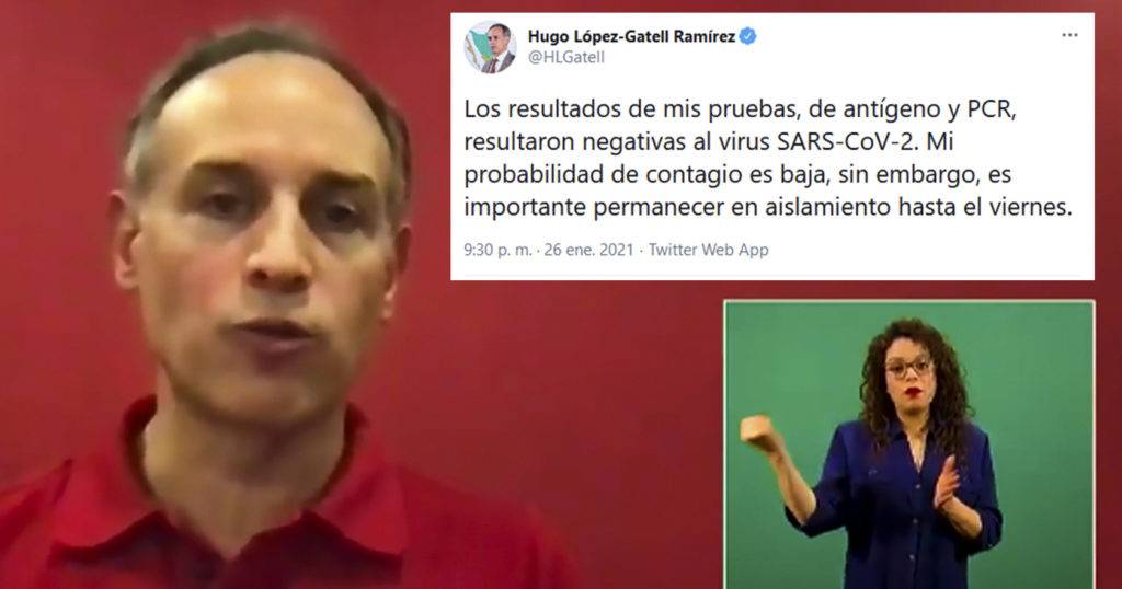 Da negativo también Hugo López-Gatell a pruebas covid-19; vuelve el viernes