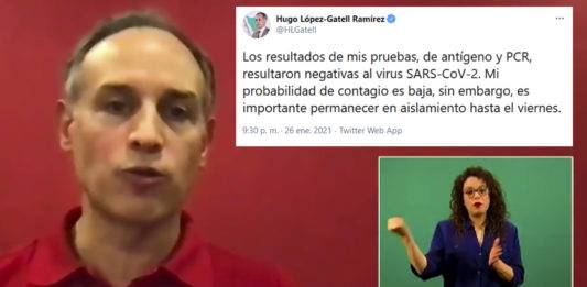 Da negativo también Hugo López-Gatell a pruebas covid-19; vuelve el viernes
