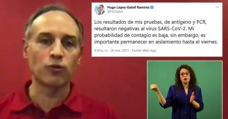 Da negativo también Hugo López-Gatell a pruebas covid-19; vuelve el viernes