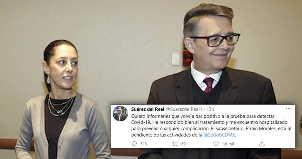 Da positivo a covid-19 por segunda vez el secretario de Gobierno de CDMX