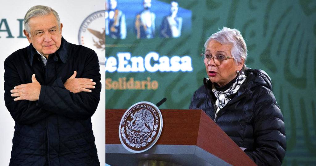 Salud de AMLO mejora rápidamente, está contento y optimista: Sánchez Cordero