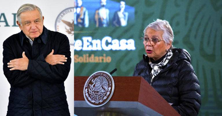Salud de AMLO mejora rápidamente, está contento y optimista: Sánchez Cordero