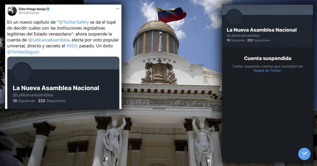 Ejerce Twitter injerencia en Venezuela; borra cuenta de nuevo Parlamento