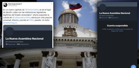 Ejerce Twitter injerencia en Venezuela; borra cuenta de nuevo Parlamento
