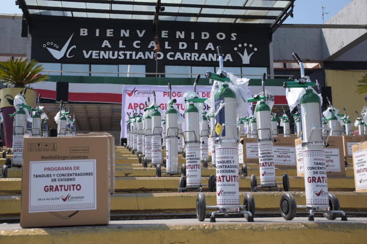 Prestarán tanques de oxígeno en Contreras y Venustiano Carranza