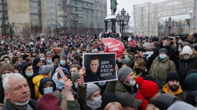 Detenciones masivas en Rusia por protestas contra Putin