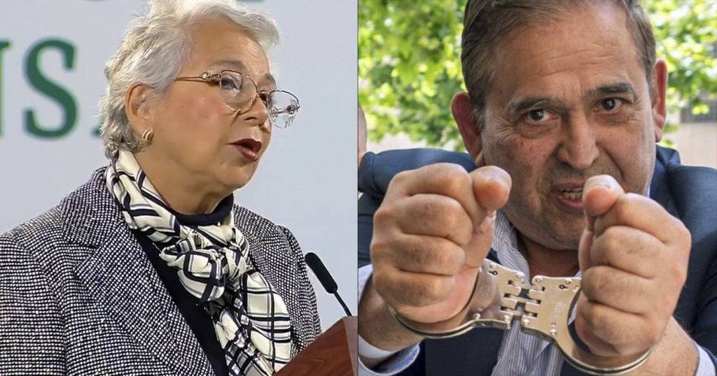 Que Ancira devuelva lo que no es suyo, pide Sánchez Cordero mientras vuelve a México