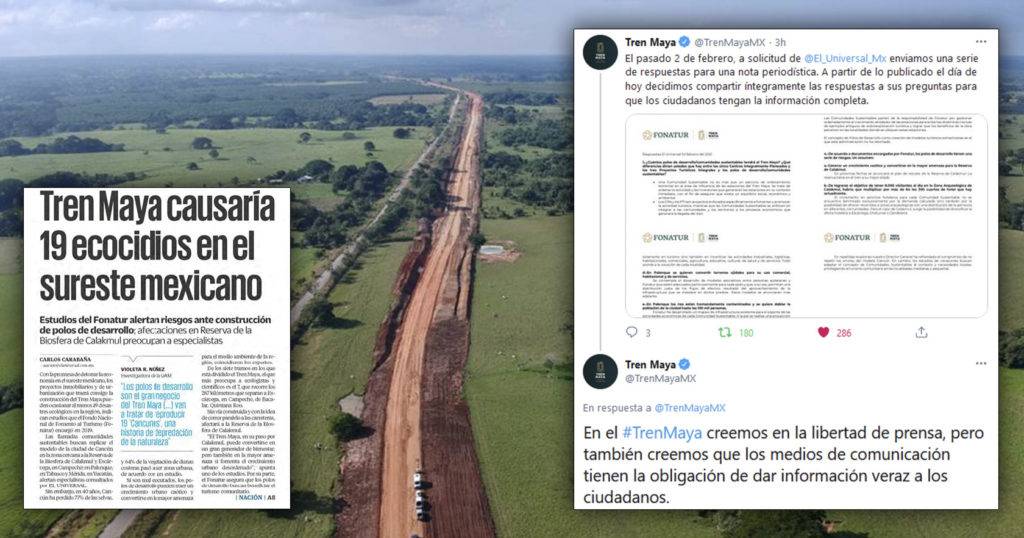 Tren Maya ya contempla no repetir '19 Cancunes' responde a El Universal