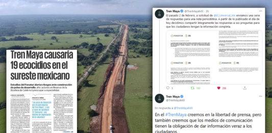 Tren Maya ya contempla no repetir '19 Cancunes' responde a El Universal