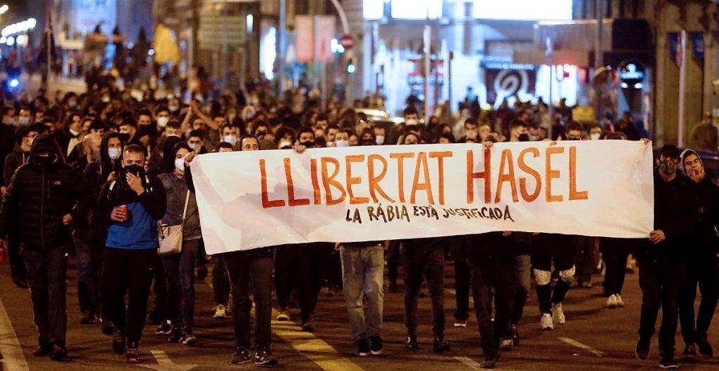 Sexto día de protestas en España por detención de rapero