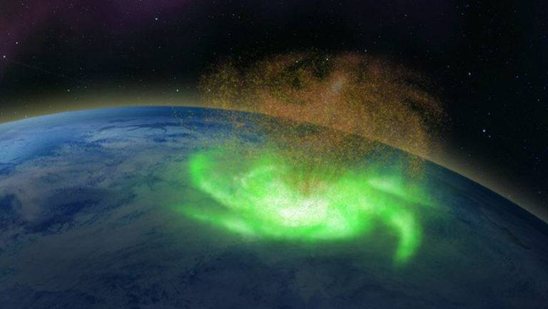 Captan por primera vez un huracán espacial sobre el Polo Norte