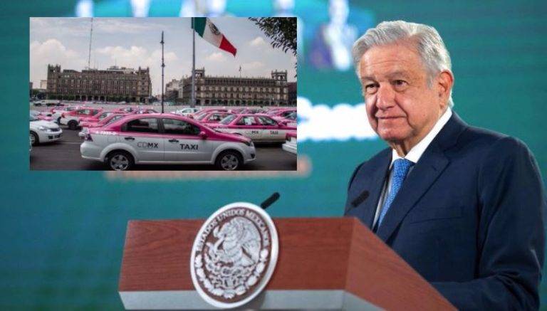 AMLO apoya a taxistas tradicionales; hay que modernizarlos