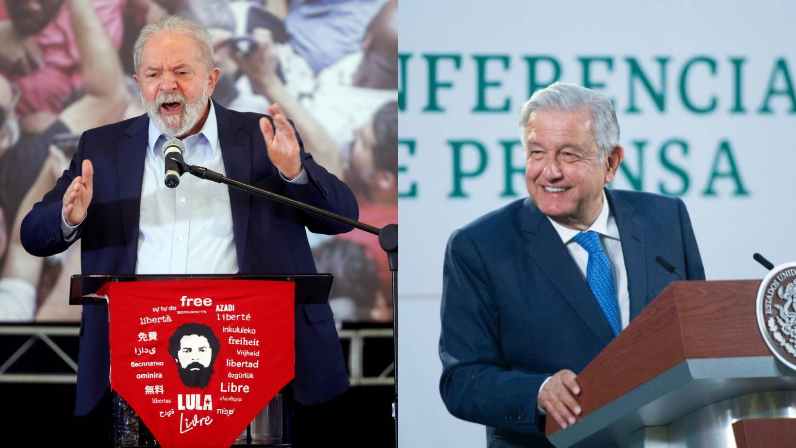AMLO celebró la liberación de Lula da Silva