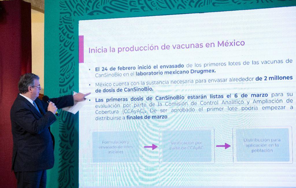 México producirá 2 millones de vacunas para finales de marzo