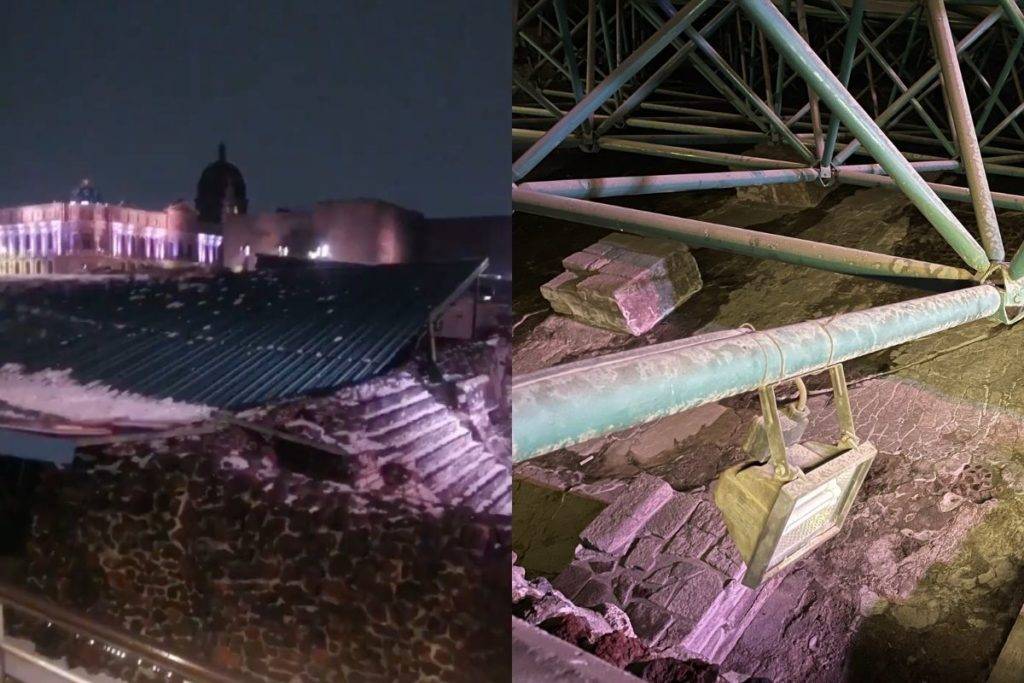 Templo Mayor, con daños menores tras granizada