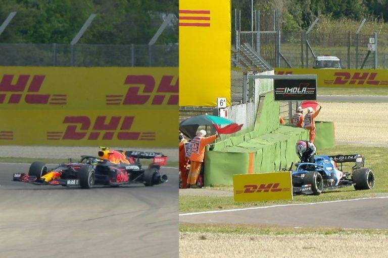 Checo Pérez protagoniza accidente en primera práctica del GP Emilia-Romaña