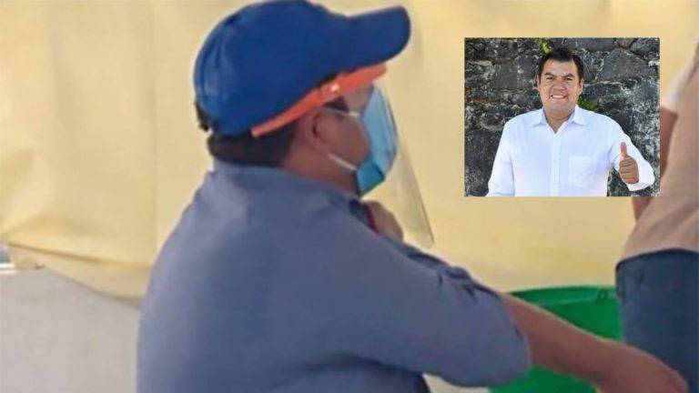 Acusan a candidato panista de saltarse la fila de vacunación