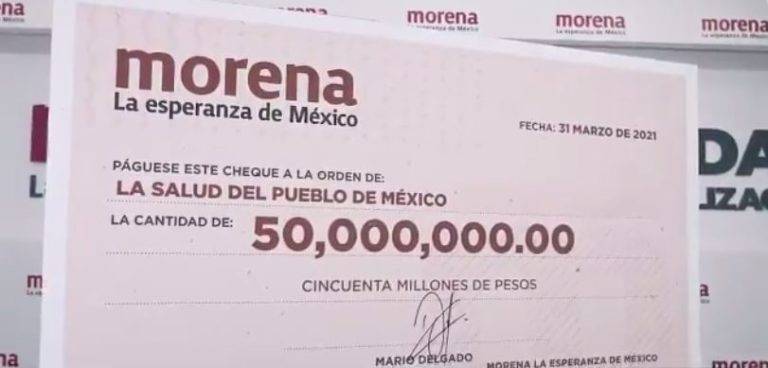 Morena regresa 50 mdp de prerrogativas para vacunas contra Covid-19