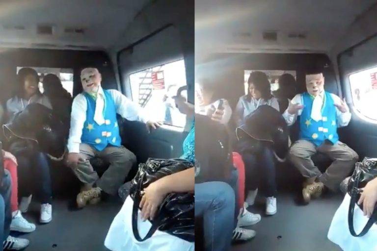 Payaso bromea sobre asaltos en combis de Edomex y se viraliza en redes
