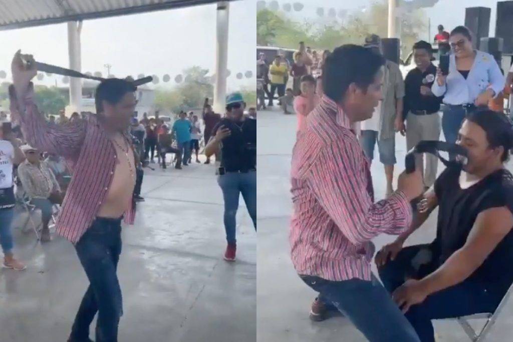 Candidato de Redes Sociales Progresistas hace un strip-tease durante mítin en SLP