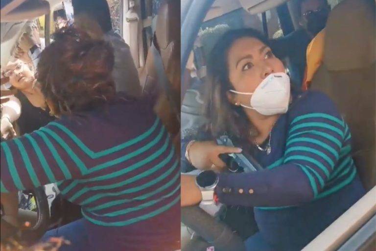 Denuncian a presunta policía de Edomex amenazando con un arma; la apodan #LadyPistola