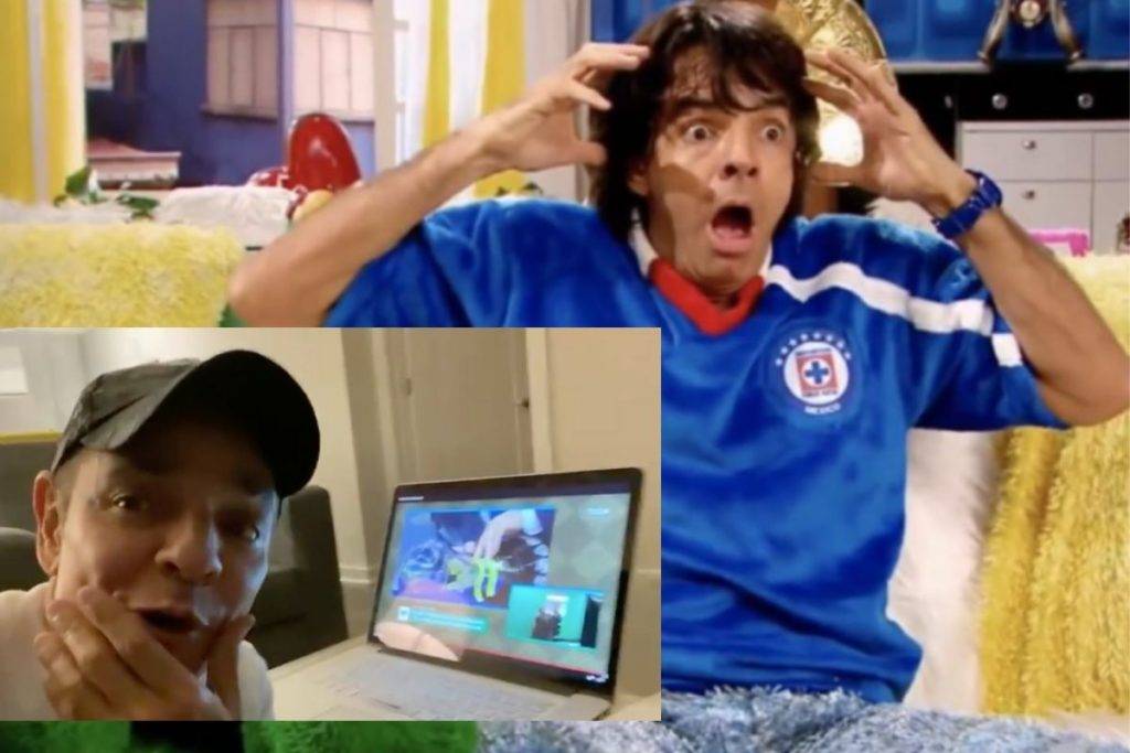 Al estilo de Ludovico P. Luche, Eugenio Derbez celebra la victoria del Cruz Azul