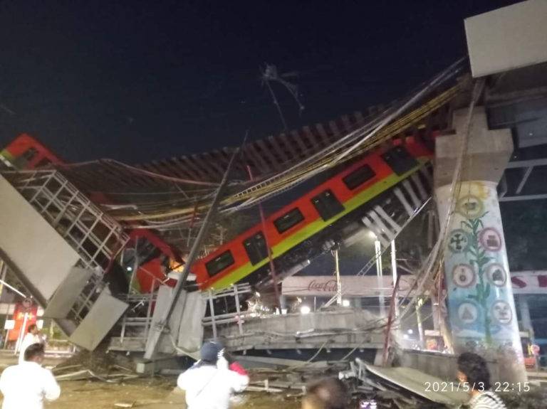 Difunden momento exacto del desplome de estructura de la Linea 12 del Metro