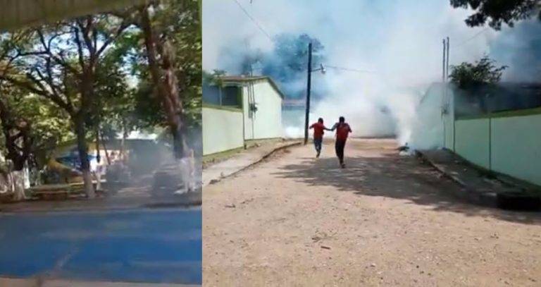Chocan policías y normalistas en Chiapas