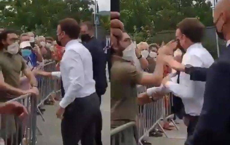 Joven que cacheteó a Macron pasará 18 meses en la cárcel