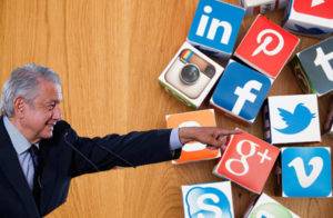 Critica AMLO cancelación de cuentas en redes sociales