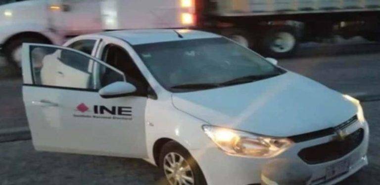 Atacan a tiros a funcionario del INE en Tlaxcala; trasladaba paquetería electoral