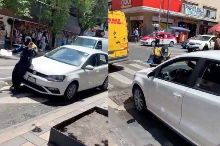 Detienen a conductor que atropelló a oficial para evitar multa