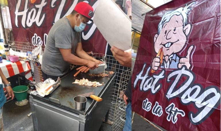 Jair, Claudia e Itzel "la rompen" con sus Hot Dog de la 4T
