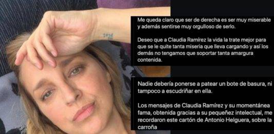 Critican a Claudia Ramírez por comentario ante muerte de Antonio Helguera