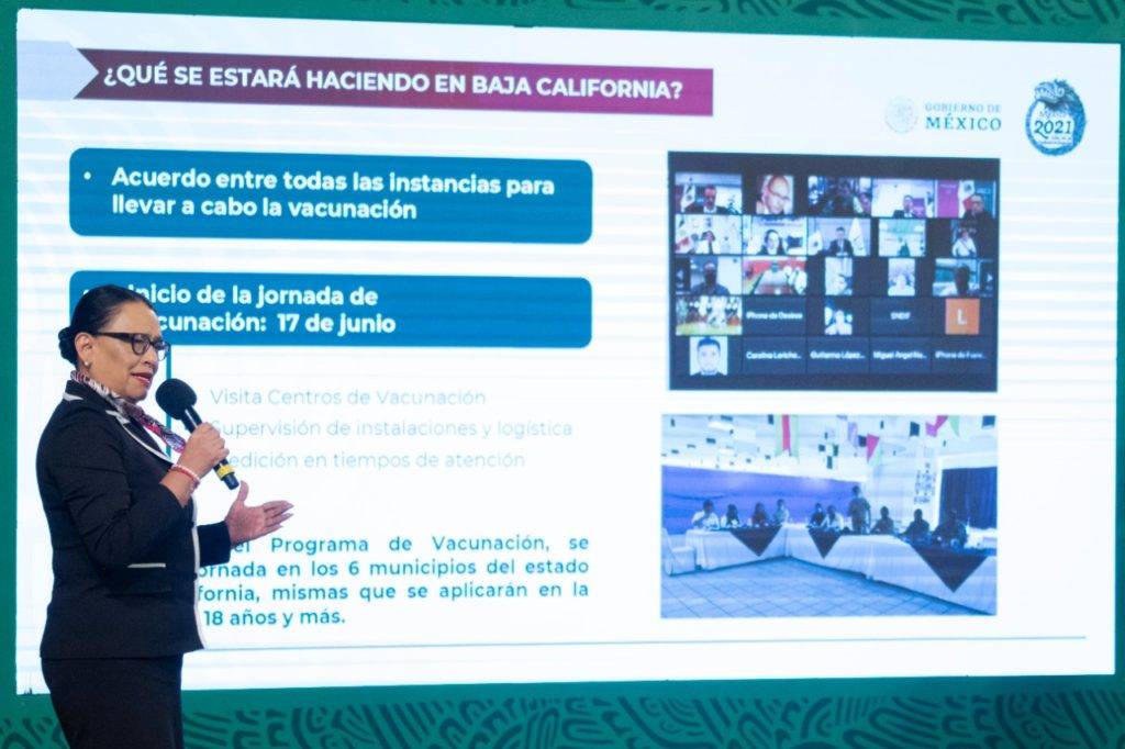 Adultos estarán vacunados en 10 días en Baja California