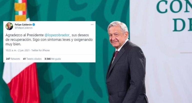 AMLO envía mensaje a Calderón y este le responde