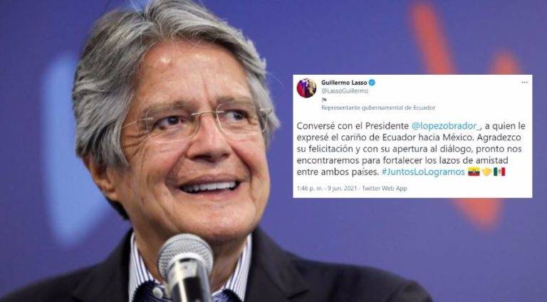Presidente de Ecuador dialoga con AMLO; anuncian próxima reunión