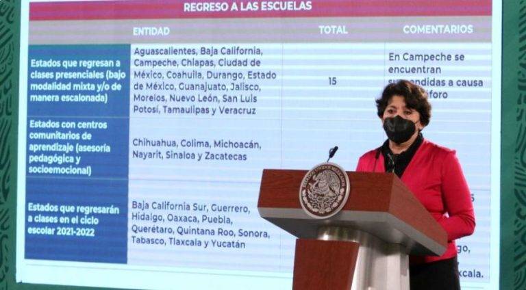 Ya egresaron a las aulas 15 estados: Delfina Gómez