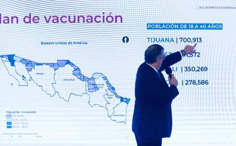 Vacuna donada por EU, para habitantes fronterizos de 18 a 40 años