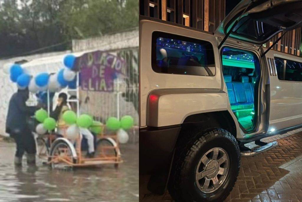 Regalan viaje en limusina a familia que usó triciclo en caravana de graduación
