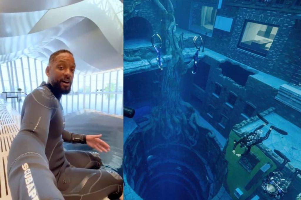 Will Smith muestra la piscina mas profunda del mundo