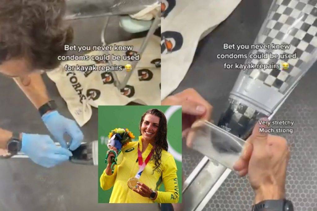Atleta repara su kayac con un condón y gana medalla en Tokio 2020