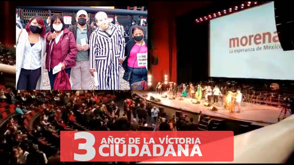Morena festeja en el Auditorio Nacional