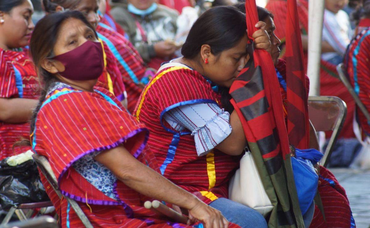 Desplazados triquis protestan en Oaxaca