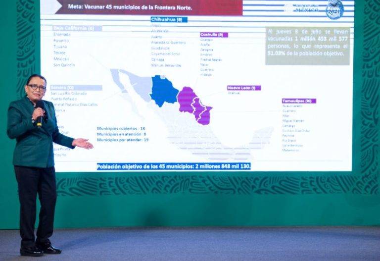 En agosto se concluiría vacunación en municipios de la frontera norte: SSPC