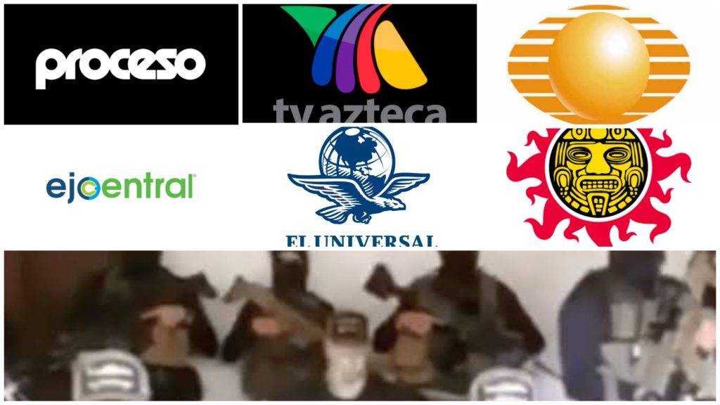 Medios corporativos lanzan comunicado contra amenazas del CJNG y lo utilizan para golpeteo político